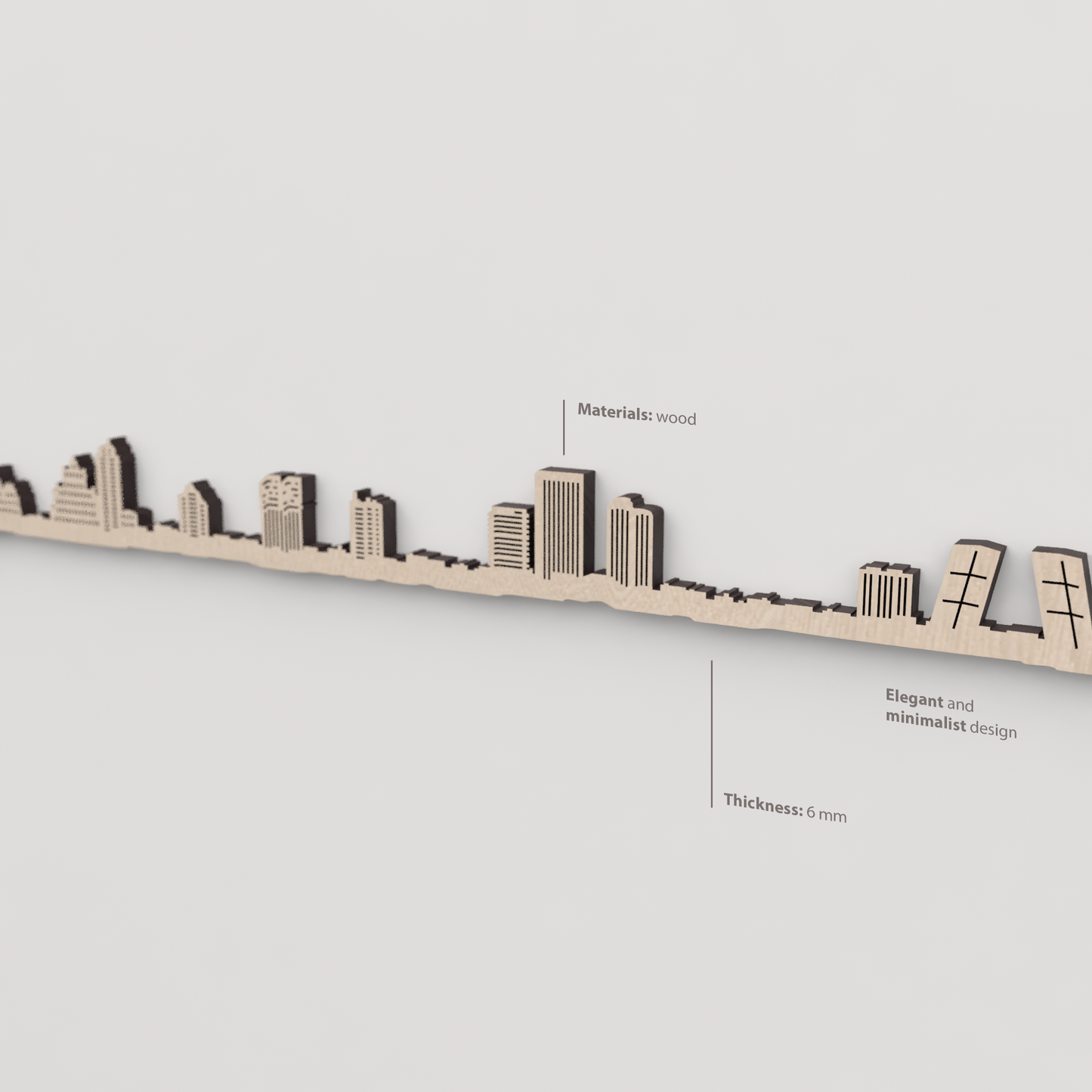 Vetado de la madera natural en el skyline Madrid.