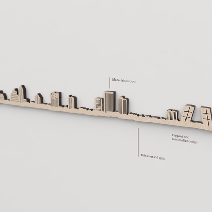 Vetado de la madera natural en el skyline Madrid.