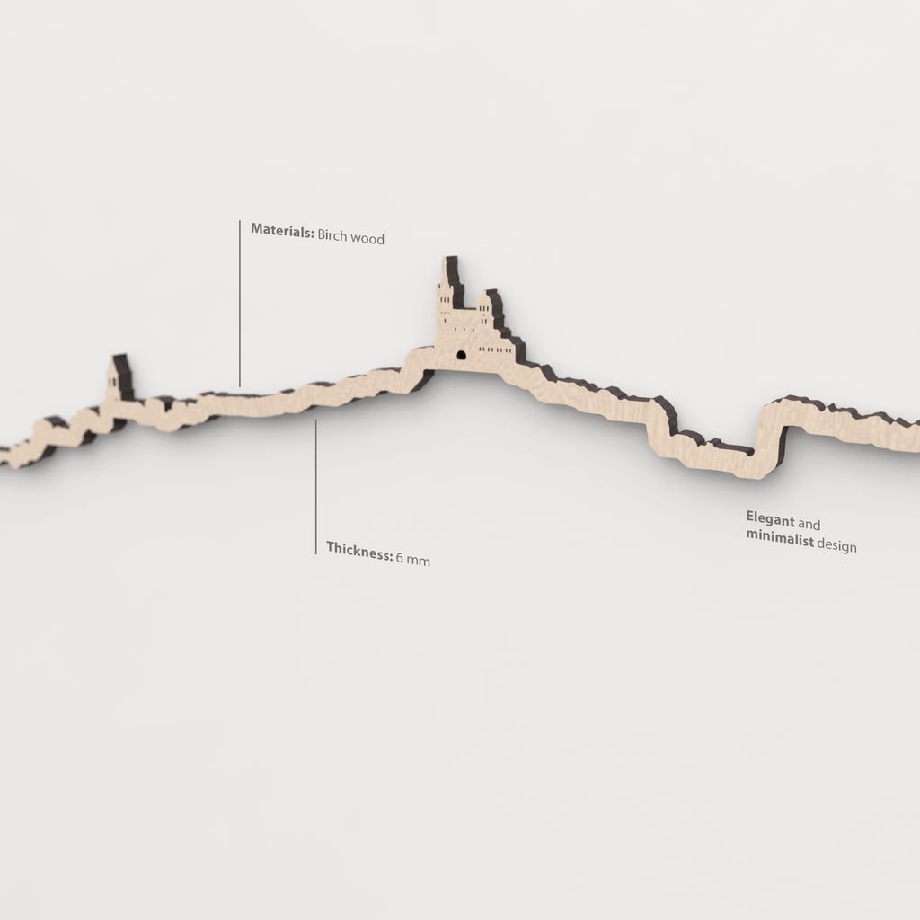 Vetado de la madera natural en el skyline Marsella.