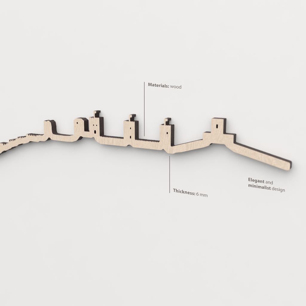Textura y veta de la madera natural del skyline de Molina de Aragón.