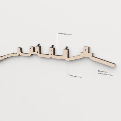 Textura y veta de la madera natural del skyline de Molina de Aragón.