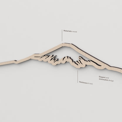 Vetado de la madera natural en el skyline Monte Fuji.