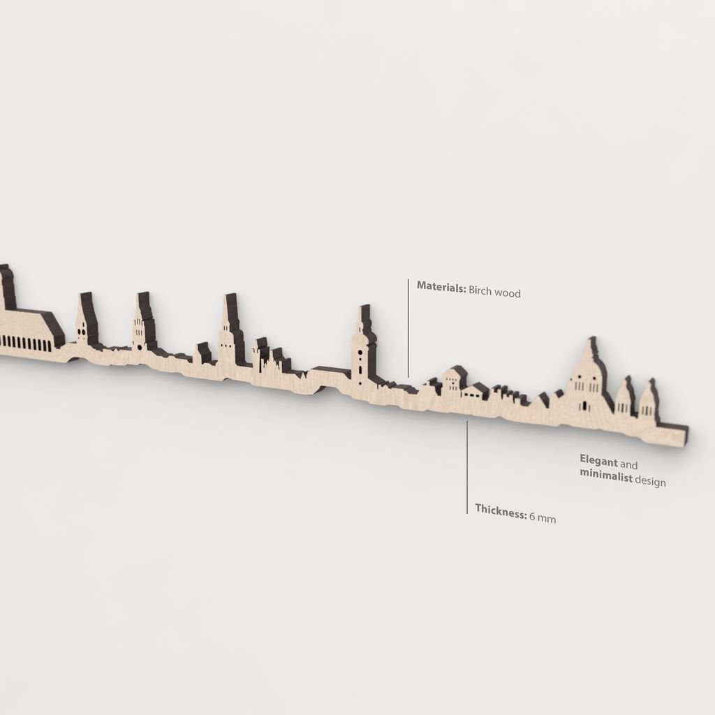 Textura y veta de la madera de abedul natural del skyline München.