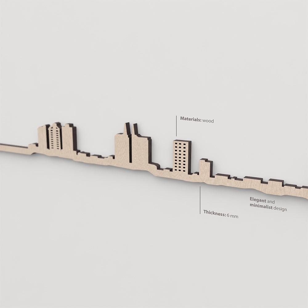 Vetado de la madera natural en el skyline Murcia.