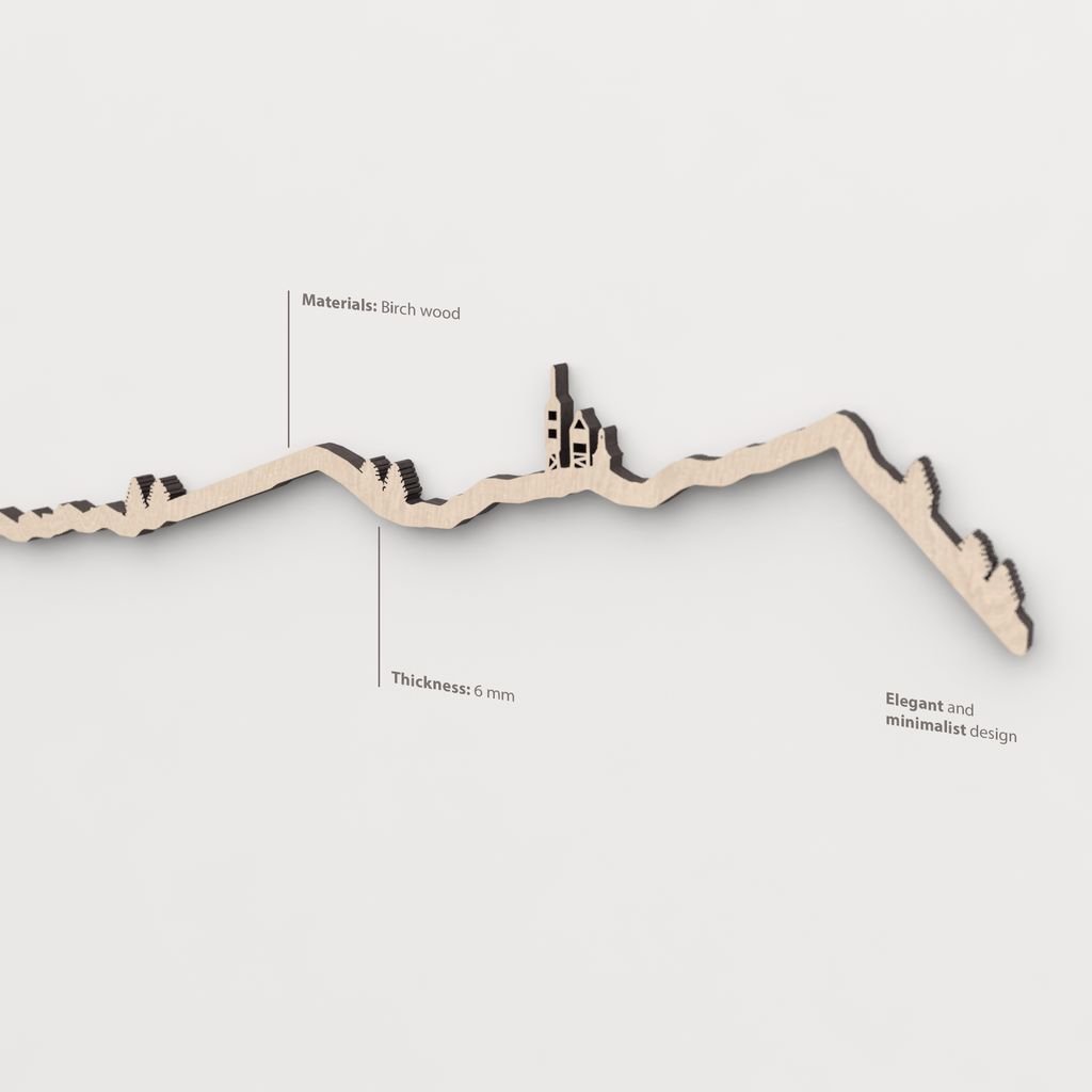 Vetado de la madera natural en el skyline Navacerrada.