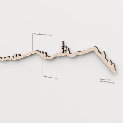 Vetado de la madera natural en el skyline Navacerrada.