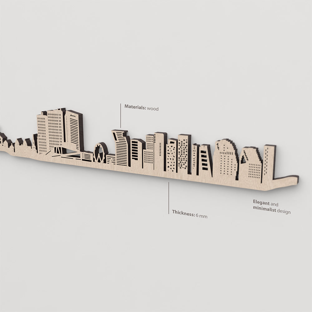Vetado de la madera natural en el skyline Oslo.