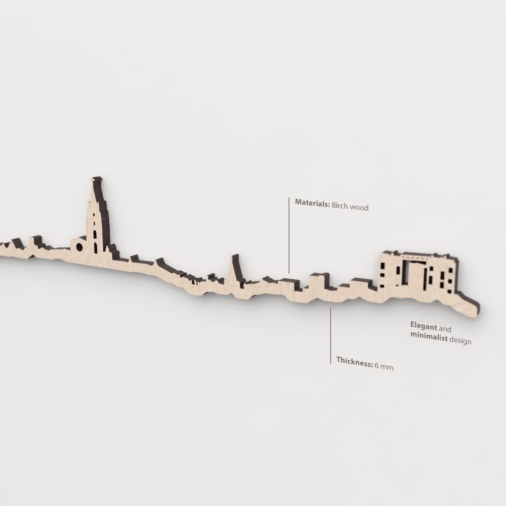 Vetado de la madera natural en el skyline Oviedo.