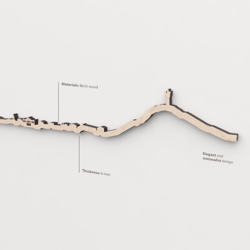 Vetado de la madera natural en el skyline Palencia.