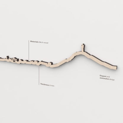 Vetado de la madera natural en el skyline Palencia.