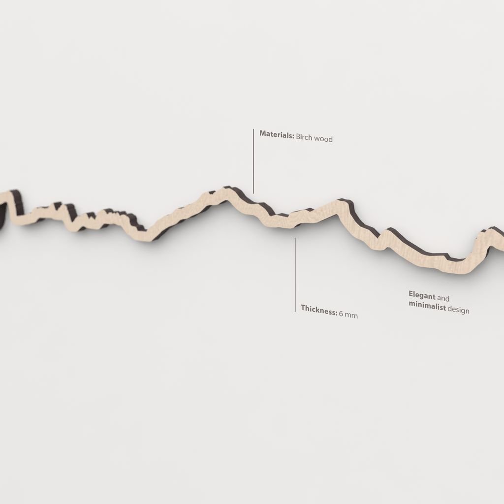 Vetado de la madera natural en el skyline Picos de Europa.