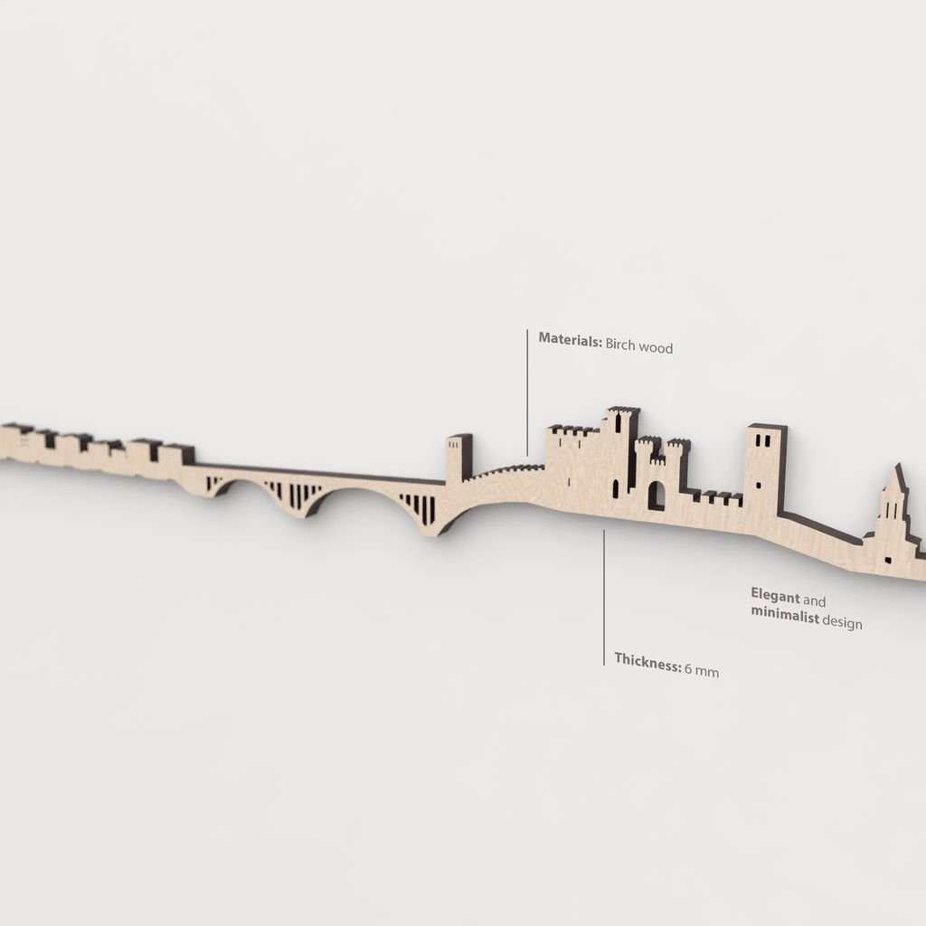 Vetado de la madera natural en el skyline Ponferrada.