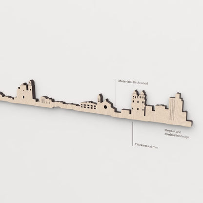 Vetado de la madera natural en el skyline Pontevedra.