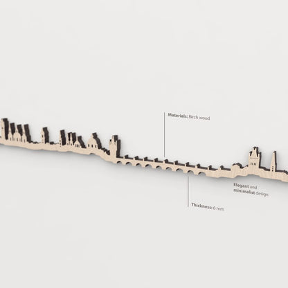 Vetado de la madera natural en el skyline Praga.