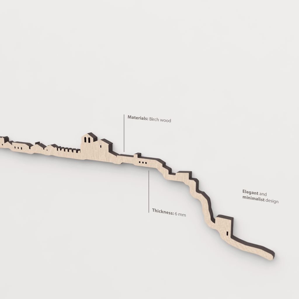 Vetado de la madera natural en el skyline Rello.