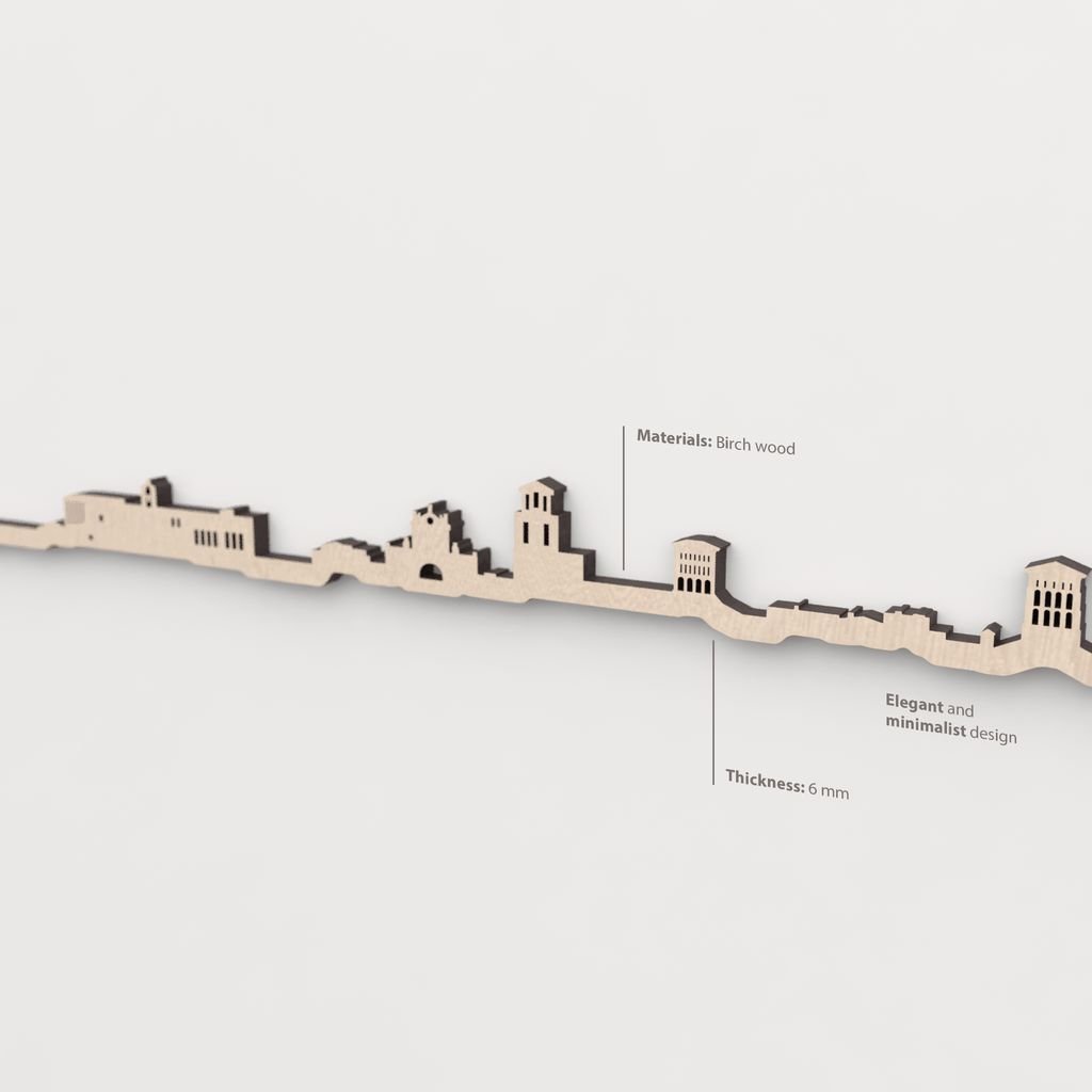 Vetado de la madera natural en el skyline Sahagún.