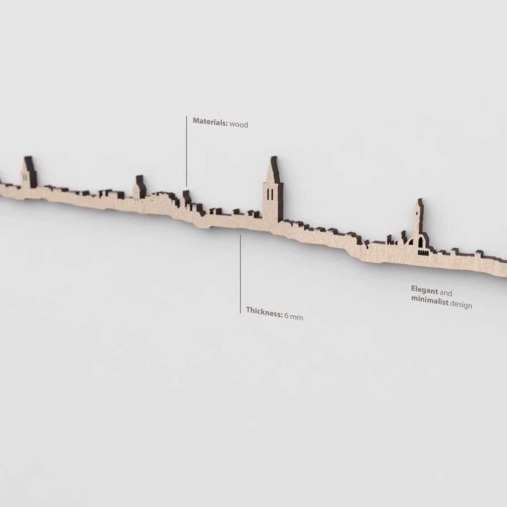 Vetado de la madera natural en el skyline Saint Andrews.