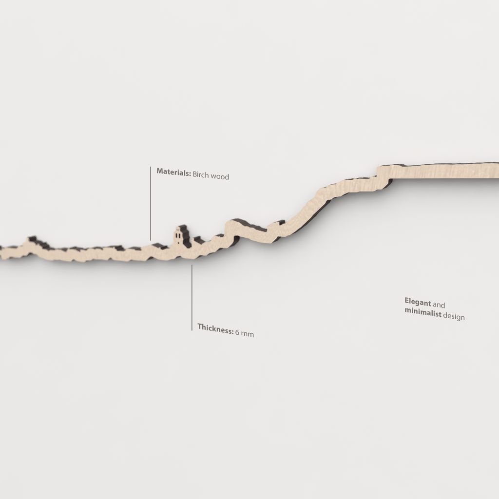 Vetado de la madera natural en el skyline San Esteban de Gormaz.