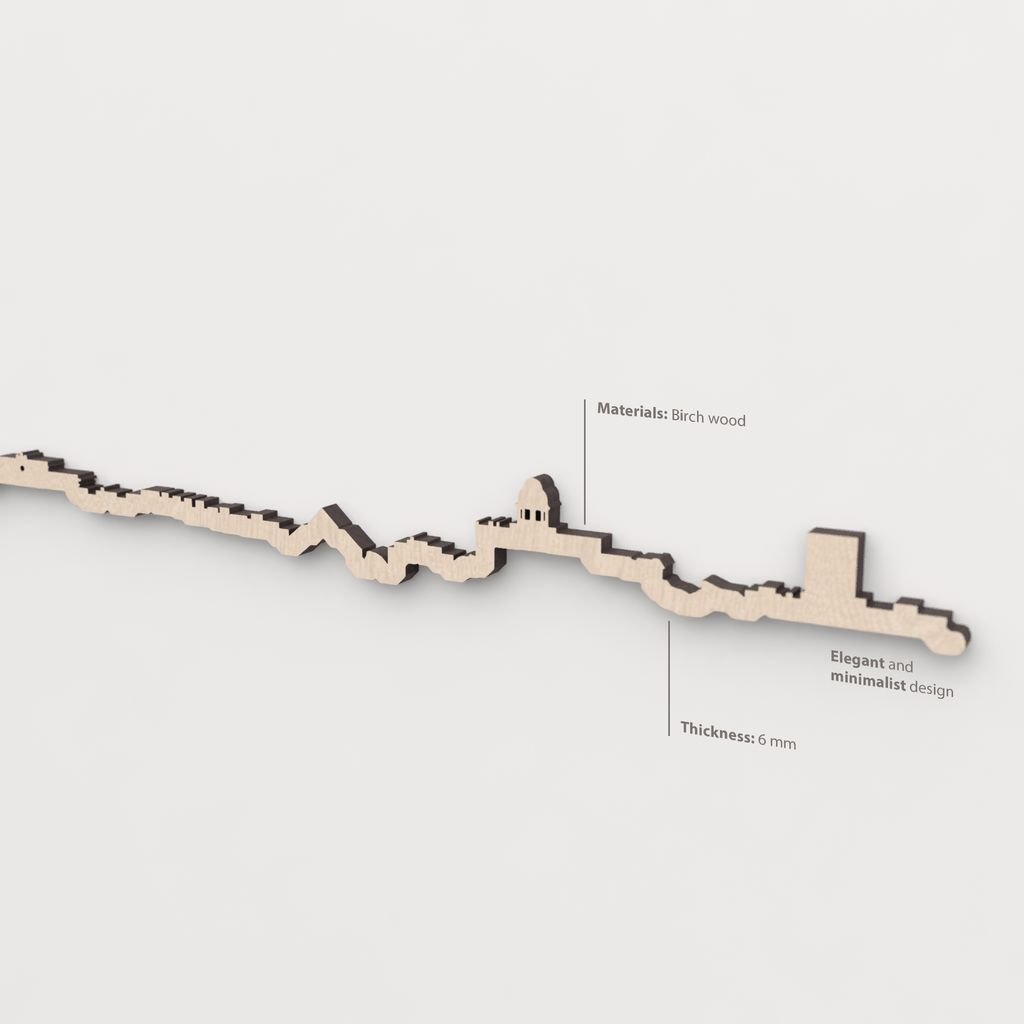 Vetado de la madera natural en el skyline San Fernando.