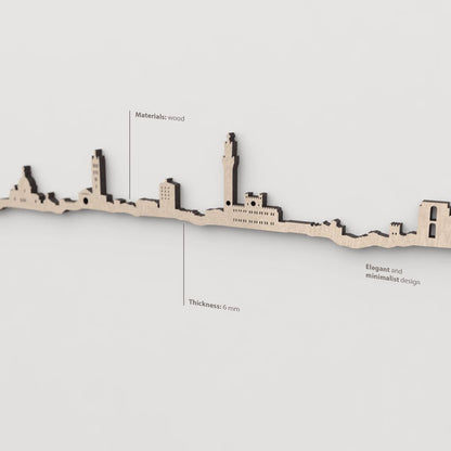 Textura y veta de la madera natural del skyline de Siena.