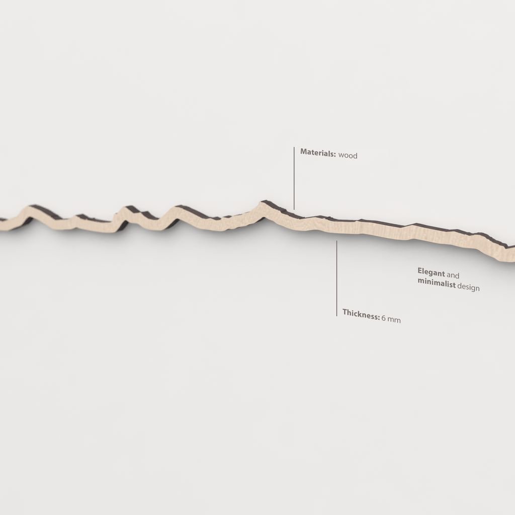 Textura y veta de la madera natural en el perfil montañoso de Sierra Nevada.