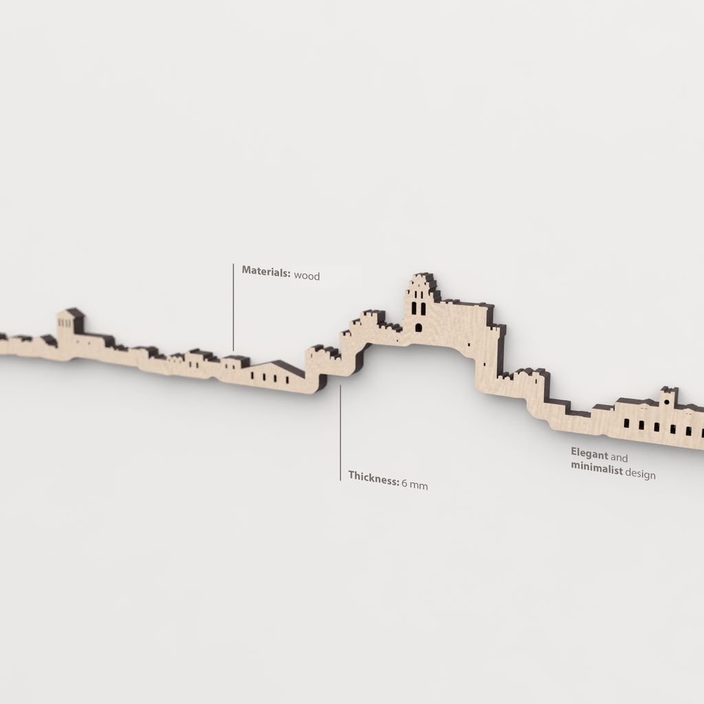 Textura y veta de la madera de abedul natural del skyline Turégano.