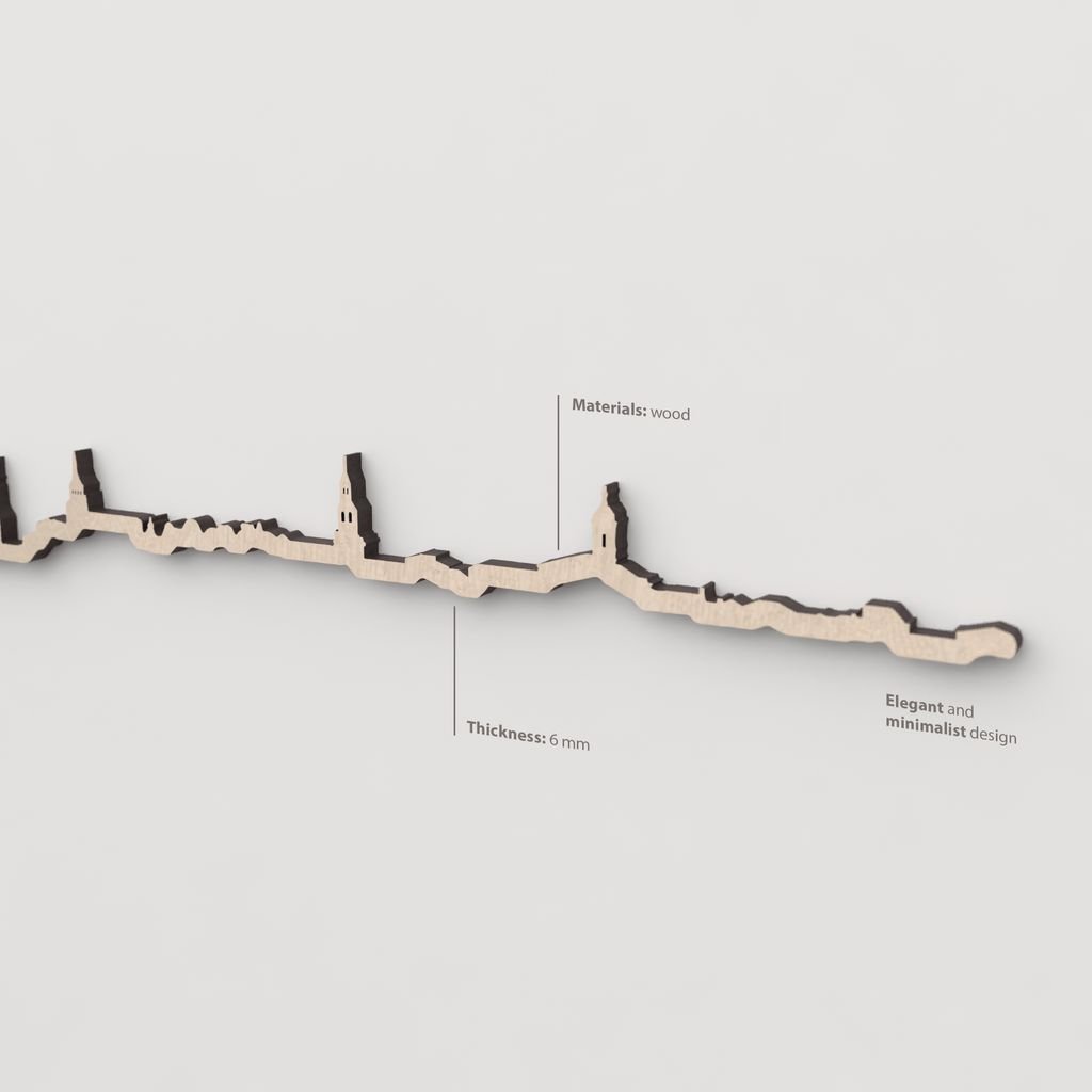 Textura y veta de la madera natural del skyline de Vitoria.
