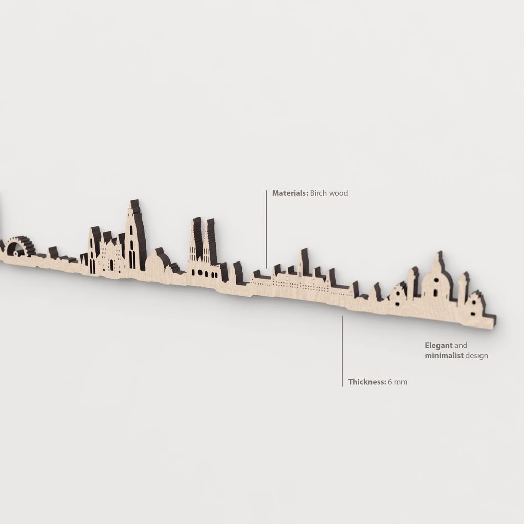 Textura y veta de la madera de abedul natural del skyline Wien.