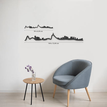 Comparativa 50 cm vs 100 cm del skyline Río de Janeiro en salón.