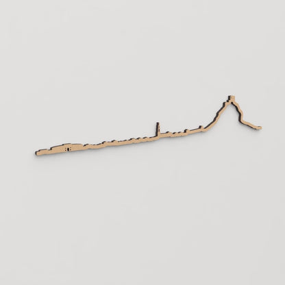 Skyline Belmez en madera, decoración de pared elegante y moderna.