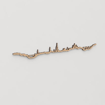 Decoración de pared con la silueta de Berna, una pieza de artesanía en madera.