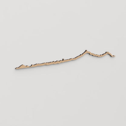 Skyline Blanes en madera, decoración de pared elegante y moderna.