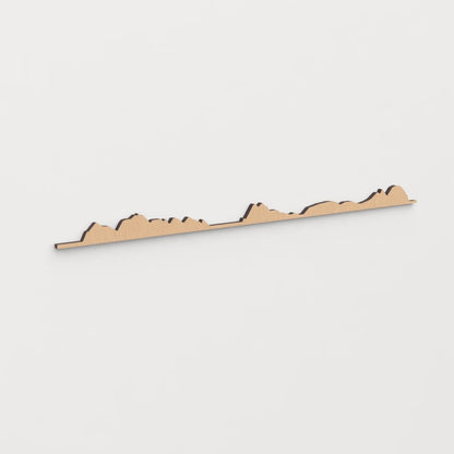 Skyline Islas Cíes en madera, decoración de pared elegante y moderna.