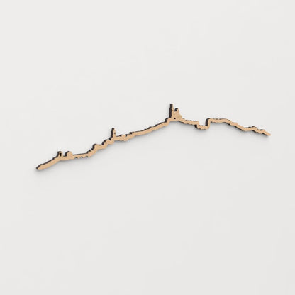 Skyline Marsella en madera, decoración de pared elegante y moderna.