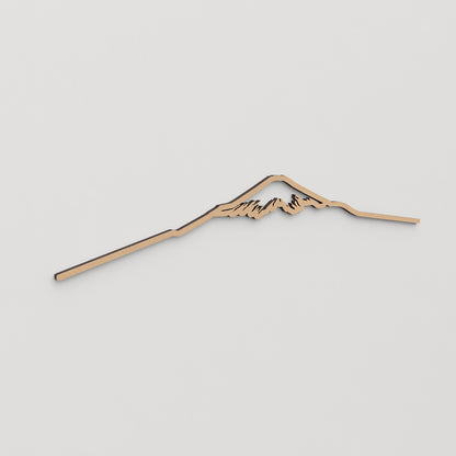 Skyline Monte Fuji en madera, decoración de pared elegante y moderna.