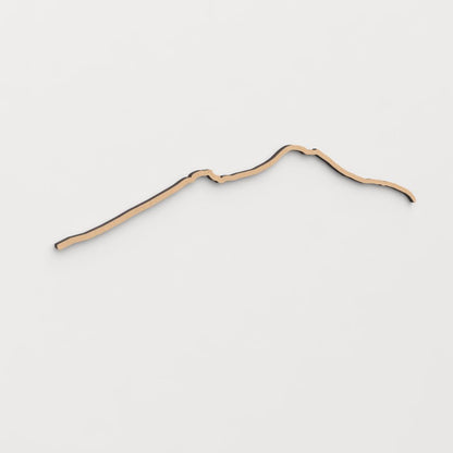 Skyline Monte Vesubio en madera, decoración de pared elegante y moderna.