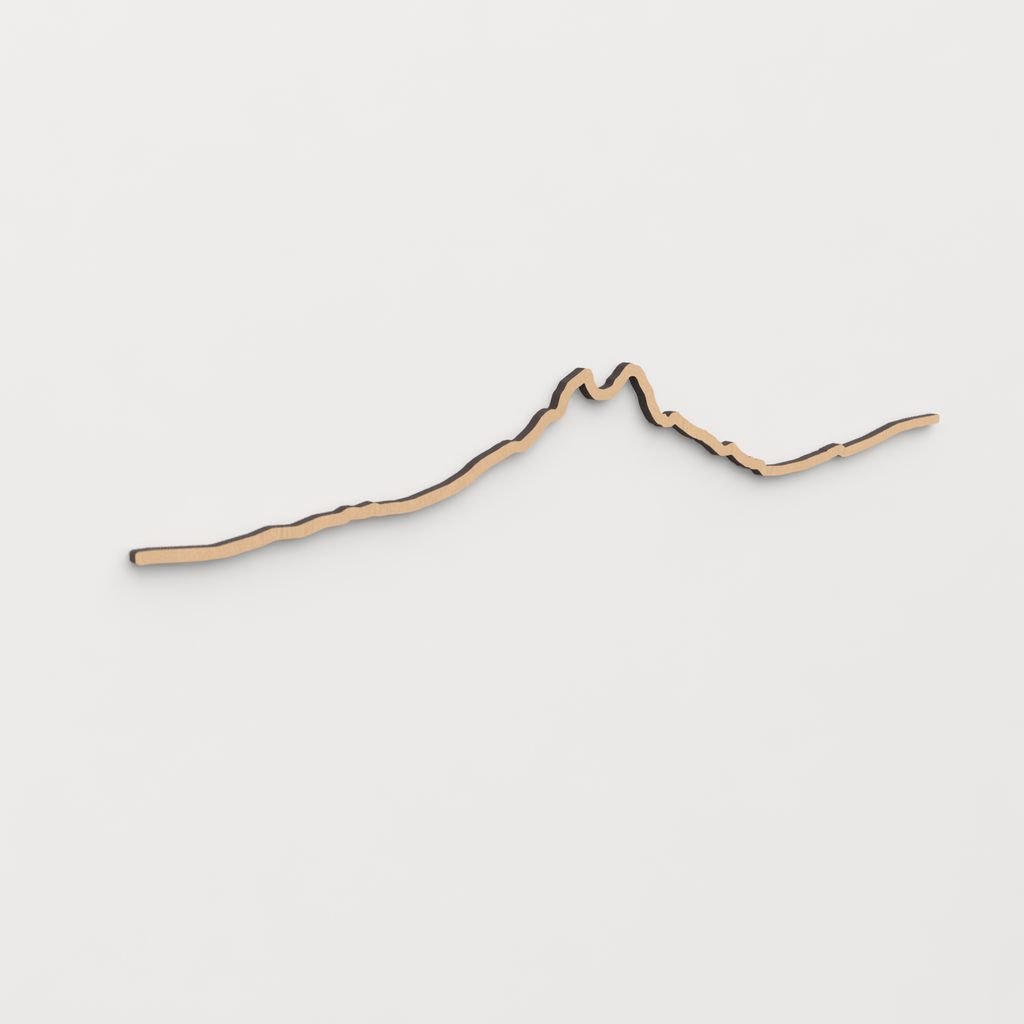 Skyline Pedraforca en madera, decoración de pared elegante y moderna.