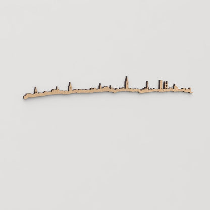 Skyline Saint Andrews en madera, decoración de pared elegante y moderna.