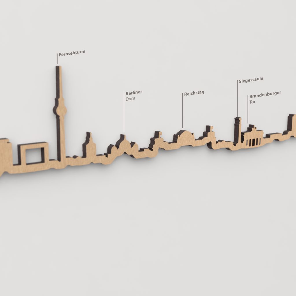 Vista detallada de la Puerta de Brandeburgo en el skyline de Berlín color marrón.