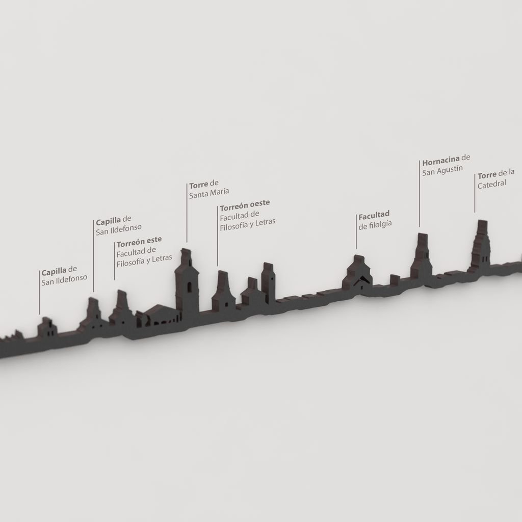 Skyline Alcalá de Henares – detalle de la Capilla de San Ildefonso en madera negra.