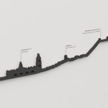 Skyline Jaén – detalle de la Catedral de la Asunción en madera negra.