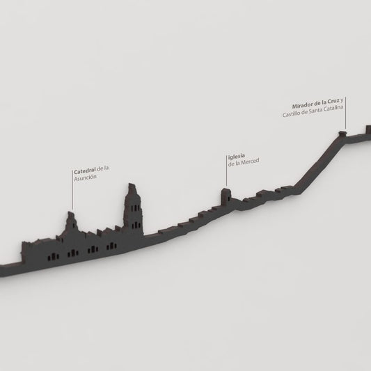 Skyline Jaén – detalle de la Catedral de la Asunción en madera negra.