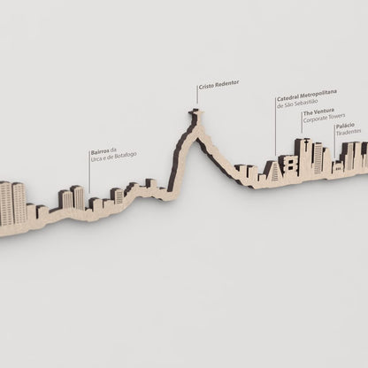 Skyline Río de Janeiro – primer plano de la Catedral Metropolitana en madera natural.