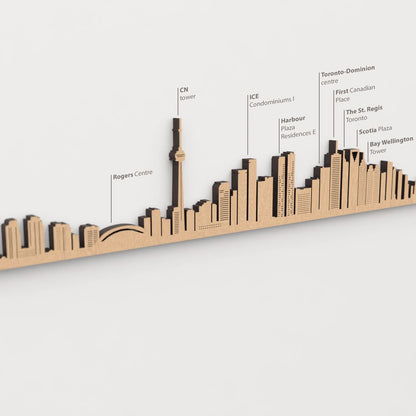 Vista detallada del Rogers Centre en el skyline de Toronto color marrón.