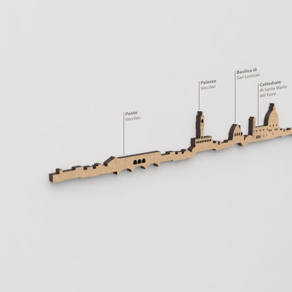 Detalle de la Cúpula del Duomo de Florencia en la versión marrón de la silueta.