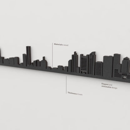 Skyline Boston – detalle de la Custom House Tower en madera negra.