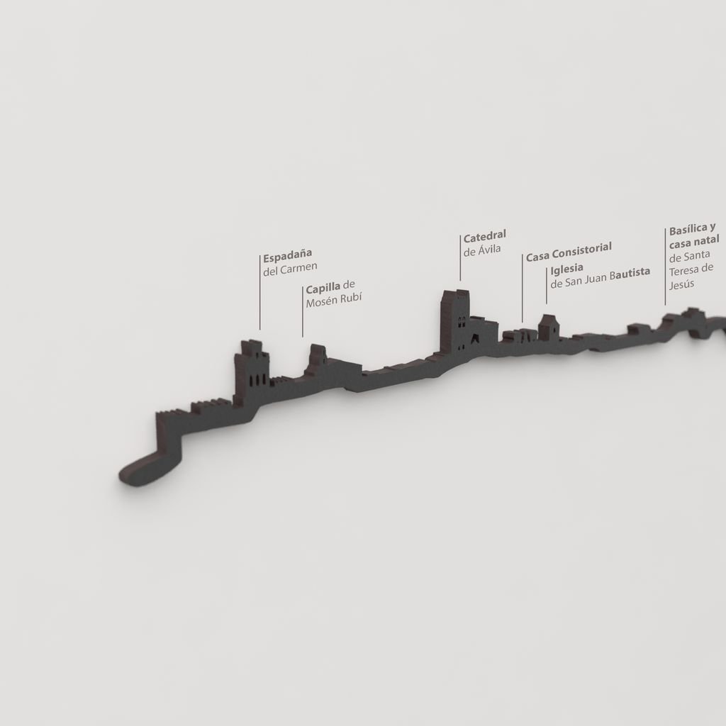 Skyline Ávila – detalle de la Espadaña del Carmen en madera negra.