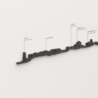 Detalle del Faro de la Savina en la silueta de Formentera.