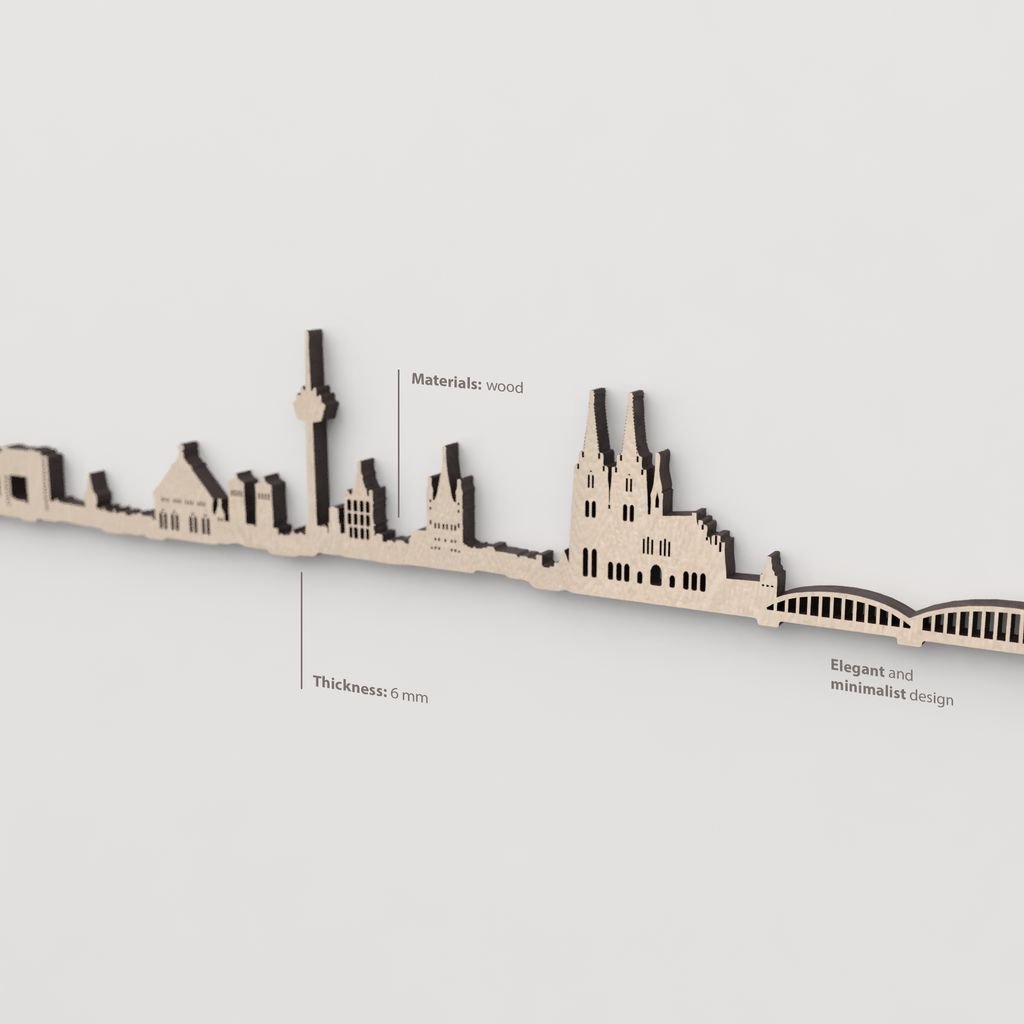 Primer plano del Hohenzollernbrücke en la silueta de madera de Köln.