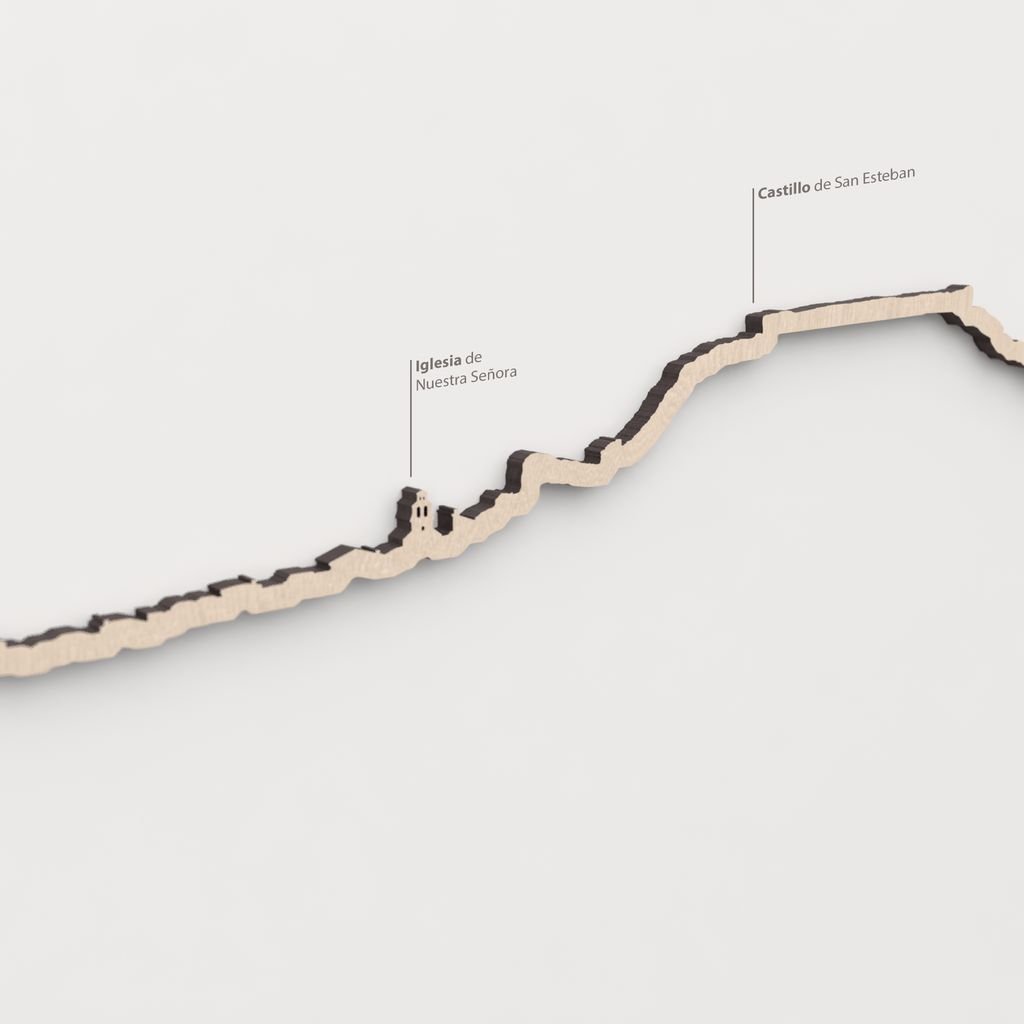 Skyline San Esteban de Gormaz – detalle de la Iglesia de Nuestra Señora en madera natural.
